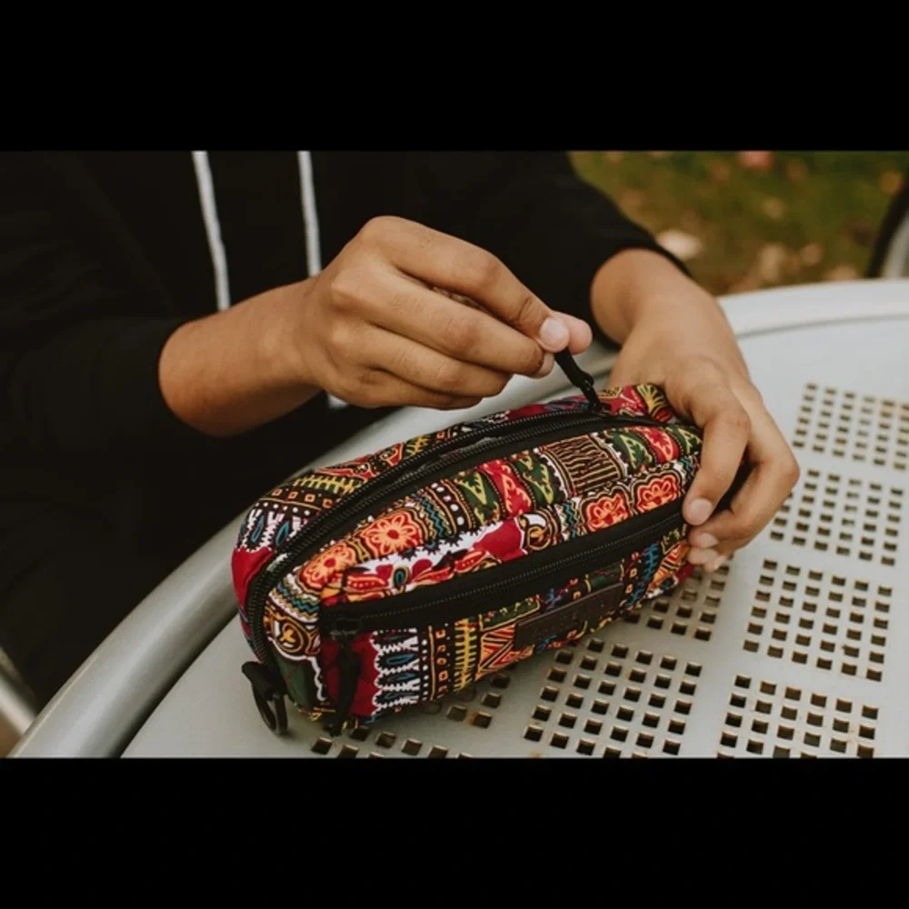 Dashiki themed mini travel pouch